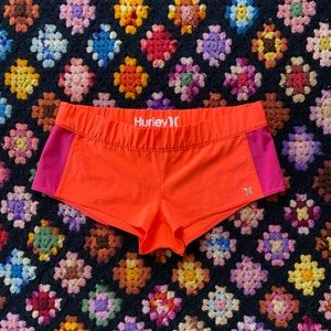 Hurley neon workout shorts